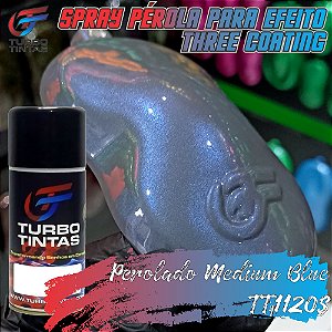 Spray Efeito Perolado Medium Blue Poliéster para Three Coating - TT1120S