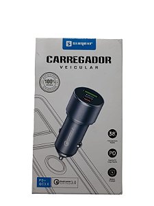 CARREGADOR VEICULAR USB/PD