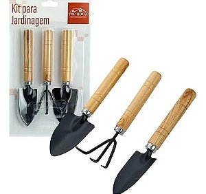 Kit Para Jardinagem 3 Peças Jardins/Flores/Hortas