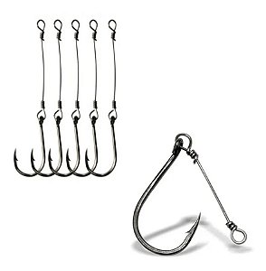 Anzol de Pesca Chinu Black Simples Rígido Encastoado  com 10 Un. Marine Sports