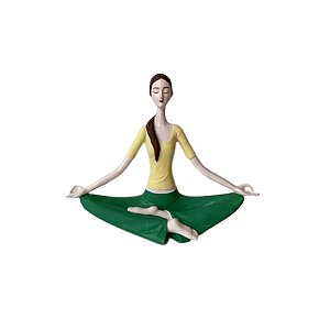 Estátua Posição de Yoga em Gesso