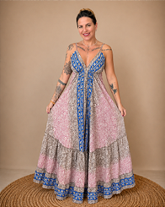 Vestido Longo Indiano Costa Nua