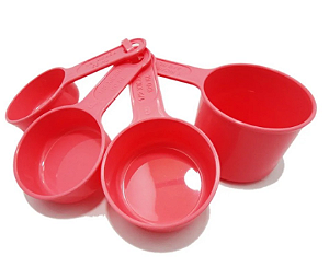 Kit Medida Xicaras c/4 em plastico