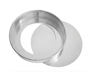 Forma de Bolo Redonda Fundo Falso (27 x 5cm) - em Aluminio