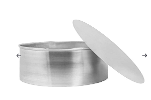 Forma de Bolo Redonda Fundo Falso (25 x8cm) Aluminio