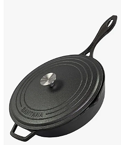 Frigideira Líder 26cm (com Tampa E Puxador De Ferro) Santana Cor Preto
