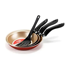 Conjunto Frigideira Francesa Cereja c/ Espátula 18-22 - Marcolar