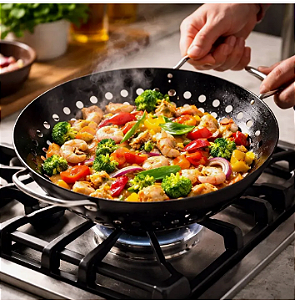 Frigideira Wok Mor Grelhar Antiaderente 30cm