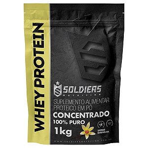 Whey Protein Concentrado 1Kg - Baunilha- Importado - Soldiers Nutrition