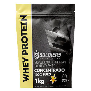Whey Protein Concentrado 1Kg - Baunilha- Importado - Soldiers Nutrition