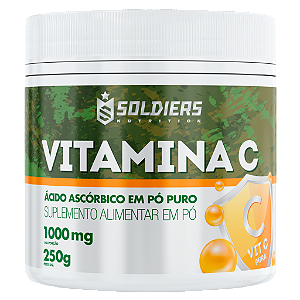 Vitamina C - Ácido Ascórbico 250g - 100% Puro Importado - Soldiers Nutrition