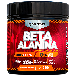 Beta Alanina 250g - 100% Puro Importado - Soldiers Nutrition