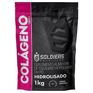 Colágeno Hidrolisado 1Kg - 100% Pura Importado - Soldiers Nutrition