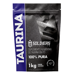 Taurina 1Kg - 100% Pura Importada - Soldiers Nutrition