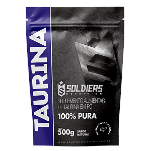 Taurina 500g - 100% Pura Importada - Soldiers Nutrition