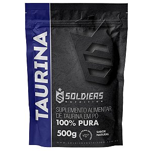 L - Taurina 500g - 100% Pura Importada - Soldiers Nutrition