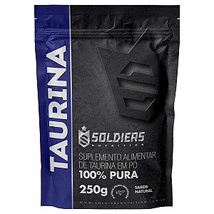 L - Taurina 250g - 100% Pura Importada - Soldiers Nutrition