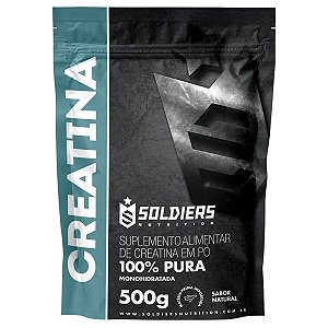 Creatina Monohidratada 500g - 100% Pura Importada - Soldiers Nutrition