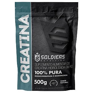 Creatina Monohidratada 500g - 100% Pura Importada - Soldiers Nutrition