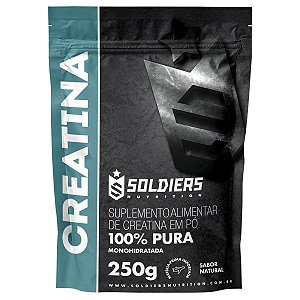 Creatina Monohidratada 250g - 100% Pura Importada - Soldiers Nutrition