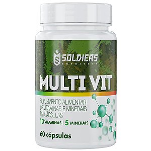 Multivitamínico 60 Caps - 5 Minerais - 13 Vitaminas - Soldiers Nutrition