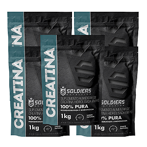 Kit: 5kg Creatina Monohidratada - 100% Pura Importada - Soldiers Nutrition