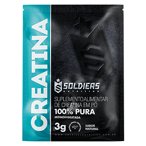 Creatina Monohidratada 30 Sachês 3g - 100% Pura Importada - Soldiers Nutrition