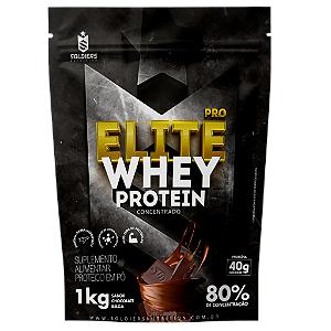 Elite Pro Whey Protein Concentrado 80% - 1kg - Soldiers Nutrition