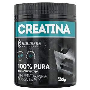 Creatina Monohidratada Pote 300g - 100% Pura Importada - Soldiers Nutrition