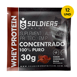 Kit: Sachê Whey Protein 30g - 12 Unidades - Soldiers Nutrition
