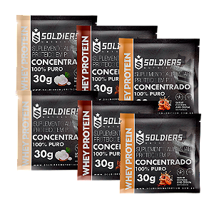 Kit: Sachê Whey Protein 30g - 6 Unidades - Soldiers Nutrition