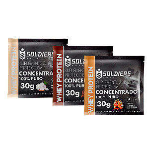 Kit: Sachê Whey Protein 30g - 3 Unidades - Soldiers Nutrition