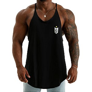 Regata Machão Masculina Preta Logo Soldiers - Soldiers Nutrition