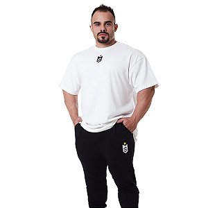 Camiseta Oversized Branca Brasão - Soldiers Nutrition