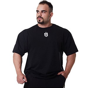 Camiseta Oversized Preta  Brasão - Soldiers Nutrition