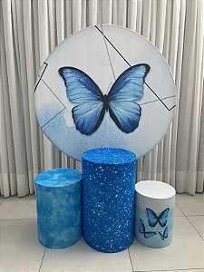 Borboleta azul - (não inclui bandejas e displays)