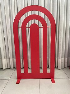 painel vermelho vazado de mdf