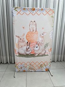 PAINEL QUADRADO COM TECIDO PASCOA