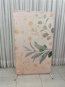 PAINEL QUADRADO COM TECIDO FLORAL