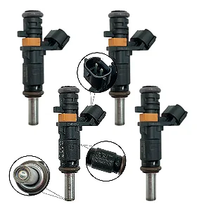 Kit X4 Bico Injetor Renault Duster Sandero 1.6 16v 2017..... 12v