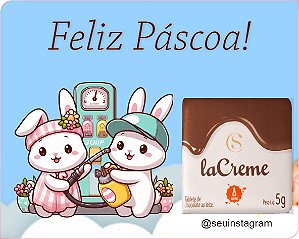 12 Card de Páscoa com Mini Tablete Cacau Show