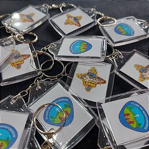 10 Chaveiros de Acrílico 3x4cm