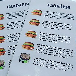 Cardápio Simples
