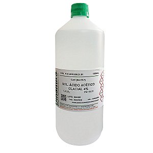 Solução Ácido Acético Glacial 4% Aquosa 1000mL