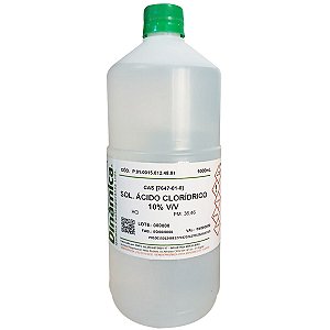 Solução Ácido Clorídrico 10% V/V Aquosa 1000mL