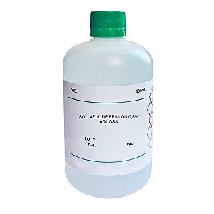 Solução de Azul de Epsilon 0,5% Aquosa para Aplicações Técnicas 500mL