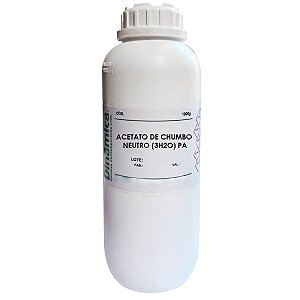 Acetato de Chumbo Neutro (3H2O) PA Reagente Laboratorial 1000g Puro