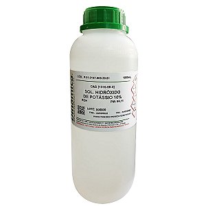 Solução Hidróxido de Potássio 10% Aquosa 1000mL