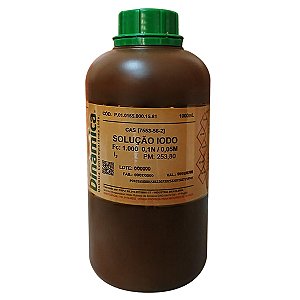 Solução de Iodo 0,1N / 0,05M Aquosa 1000mL