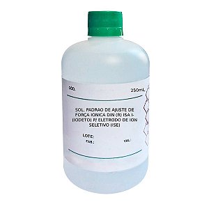 Solução Padrão Ajuste de Força Iônica ISA Iodeto para Eletrodo ISE 250mL